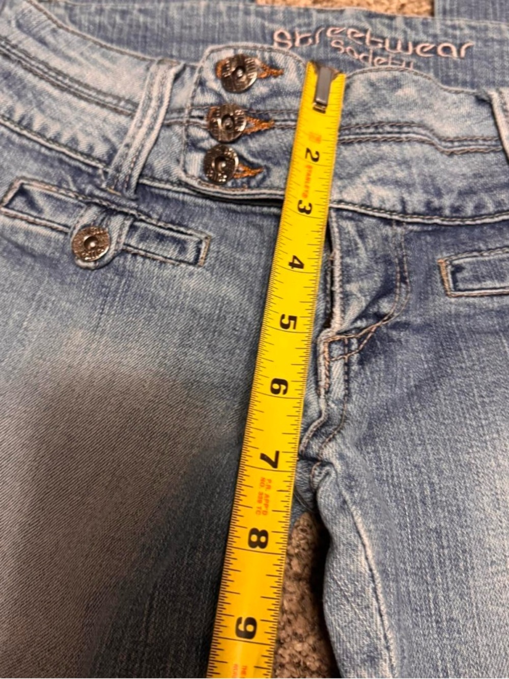 Streetwear vintage Y2K LOW RISE Skinny Jeans - Picture 7 of 8